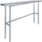 Amgood 14 in. x 60 in. Open Base Stainless Steel Metal Table WT-1460-RCB-Z - alternate 1